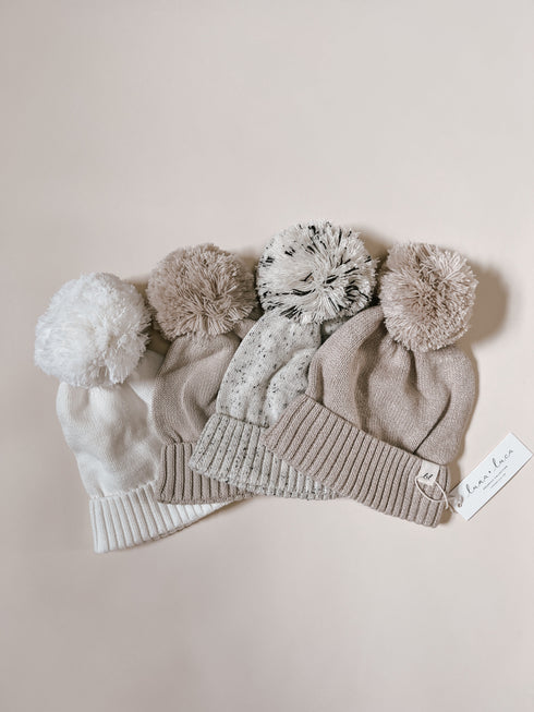 luna-luca-pom-beanie-white Luna and Luca Newborn Baby Clothes